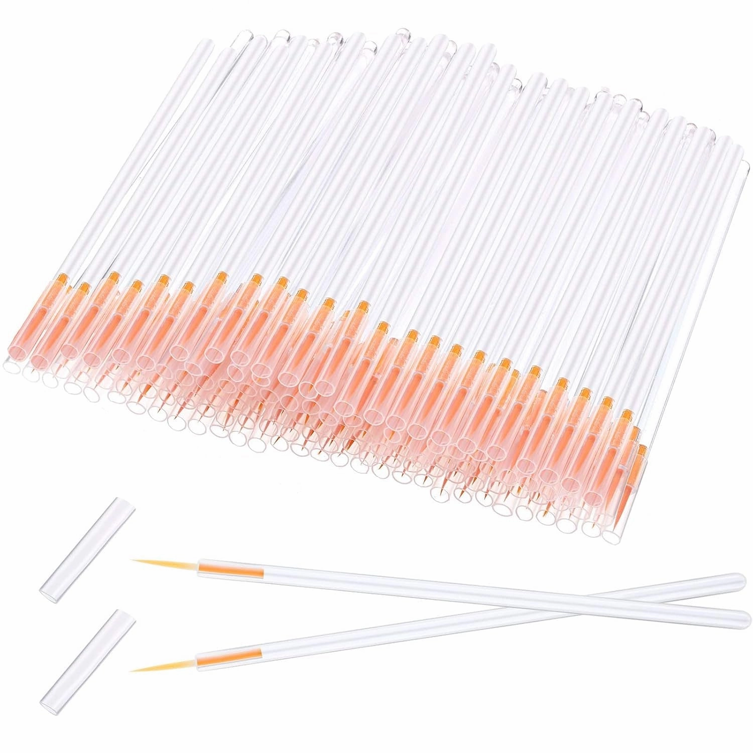 100 Pack Disposable Eyeliner Brush Applicator Cosmetic Eye Wands Makeup Tool