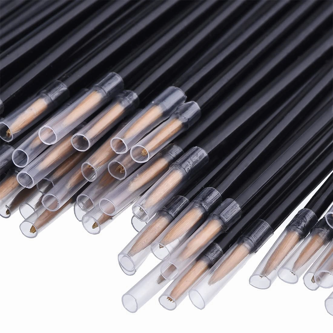 100 Pack Disposable Eyeliner Brush Applicator Cosmetic Eye Wands Makeup Tool