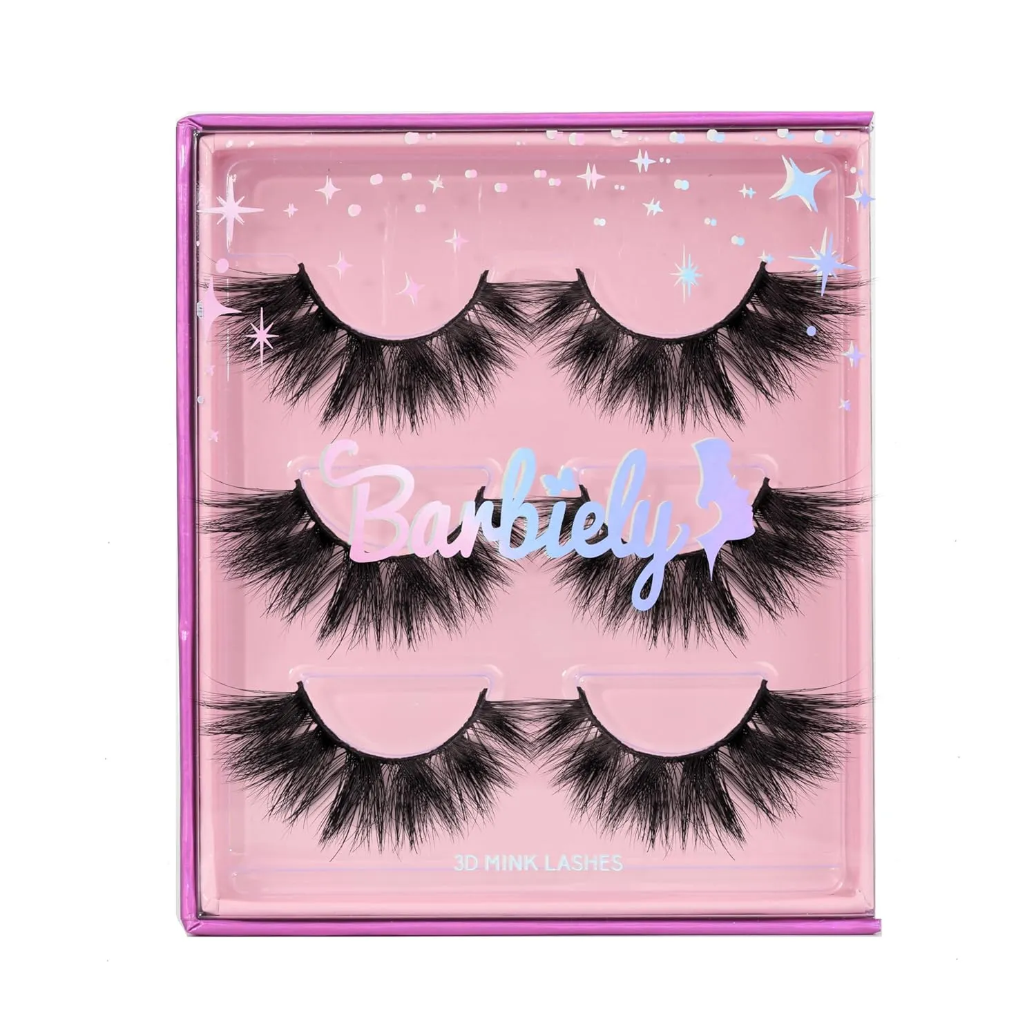 20mm Mink Lashes, 3D Real Mink Eyelashes, 3 Pairs Cat Eye Lashes, Fluffy Dramatic False Eyelashes, 6D Long Thick Luxury Volume Strip Lash, Soft Reusable Non-Irritating Fake Lash (Halo)