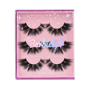 20mm Mink Lashes, 3D Real Mink Eyelashes, 3 Pairs Cat Eye Lashes, Fluffy Dramatic False Eyelashes, 6D Long Thick Luxury Volume Strip Lash, Soft Reusable Non-Irritating Fake Lash (Halo)