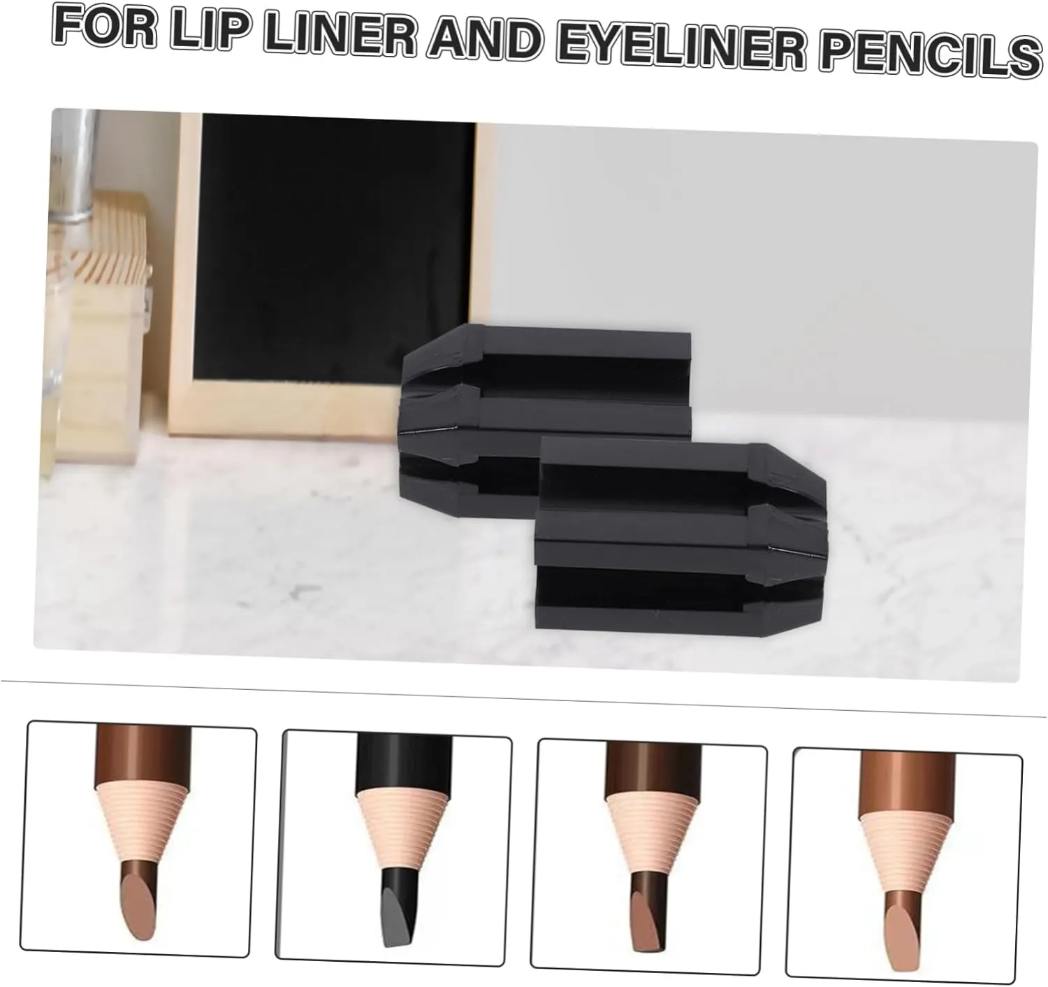 2sets 3pcs Eyebrow Pencil Sharpener Black Precision Makeup Tools for Shaped Brow Pencils Durable Reliable Essential for Makeup Supplies No Chipping Breakage 3pcs*2