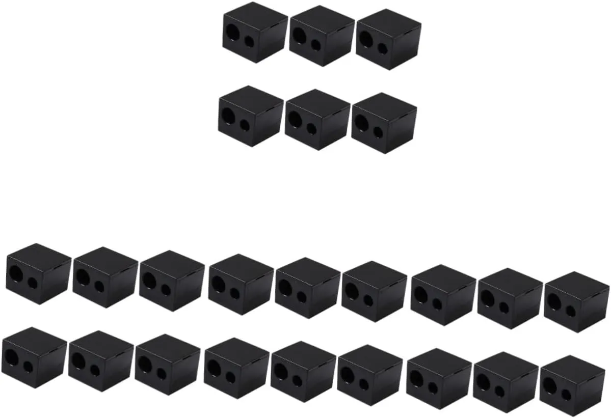4sets Dual Hole Pencil Sharpener for Bulk Makeup Pencils Brow Tool for Shaping Eyebrow Liner Cosmetic Tool 6pcs*4
