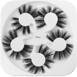 5/7Pairs 25mm Soft Fluffy 3D Mink False Eyelashes Dramatic Long Wispies Lash Extension Natural Volume Beauty Handmade Eye Makeup (Color : RE500 20mm)