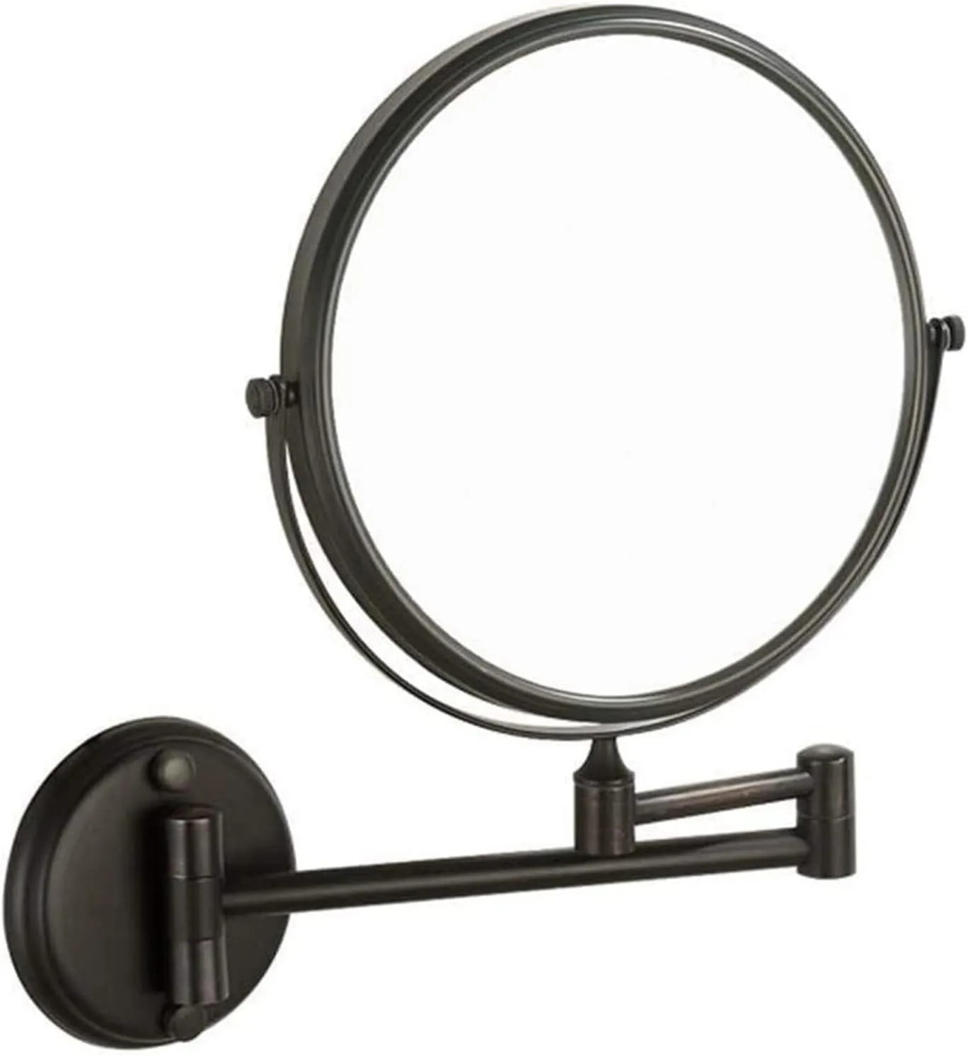 8-Inch Black Retro European Vanity Mirror, 3X Magnification, Telescopic Wall-Mounted Makeup Mirror for Bathroom & Bedroom MYTVQRVK