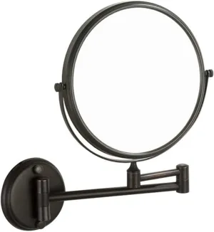 8-Inch Black Retro European Vanity Mirror, 3X Magnification, Telescopic Wall-Mounted Makeup Mirror for Bathroom & Bedroom MYTVQRVK