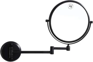 8-Inch Wall-Mounted Makeup Mirror, Double-Sided 3X Magnification, 360° Rotation, Telescopic Folding Beauty Mirror for Bathroom and Bedroom