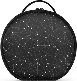 ALAZA Constellations Black Space Galaxies Travel Makeup Train Case Makeup Cosmetic Case with Adjustable Dividers