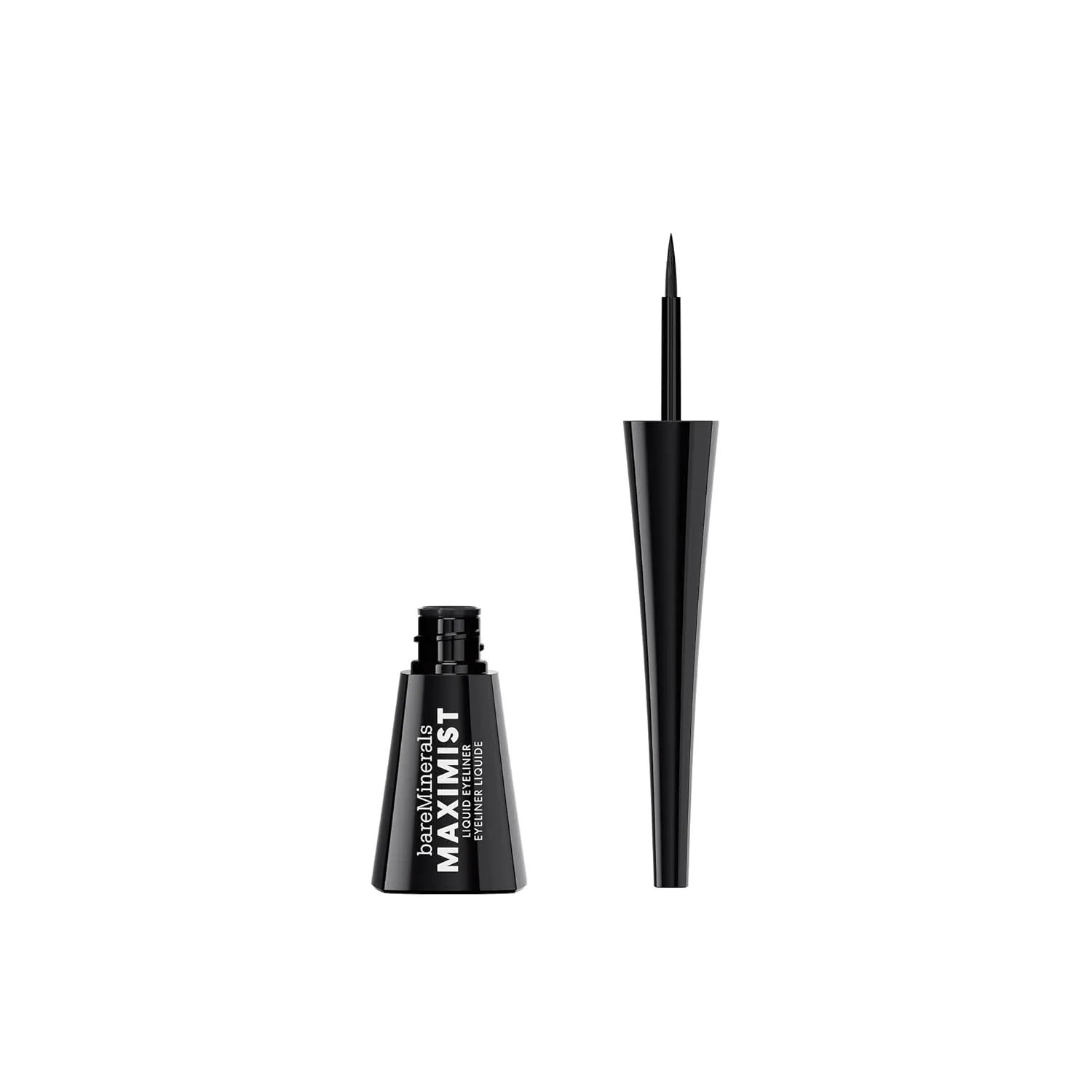 bareMinerals Maximist Liquid Eyeliner, Highly Pigmented Black Waterproof Eyeliner, Smudge-Proof Wear, Flexible Liquid Eyeliner Pen, Talc-Free, Vegan