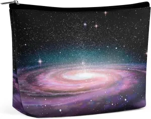 Black Makeup Bag for Women Wide-Open Cosmetic Bag Travel Cosmetic Tote Bag Vast Cosmic Toiletry Bag for Toiletry Bag Toiletries Accessories