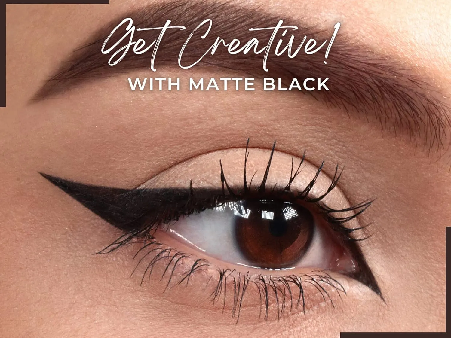 Cake Eyeliner with Applicator Brush - Water Activated Dry Pressed Eyeliner - Long-Lasting, Vibrant Color, Smudge Resistant - Vegan Cruelty Free Paraben Free (Matte Black)