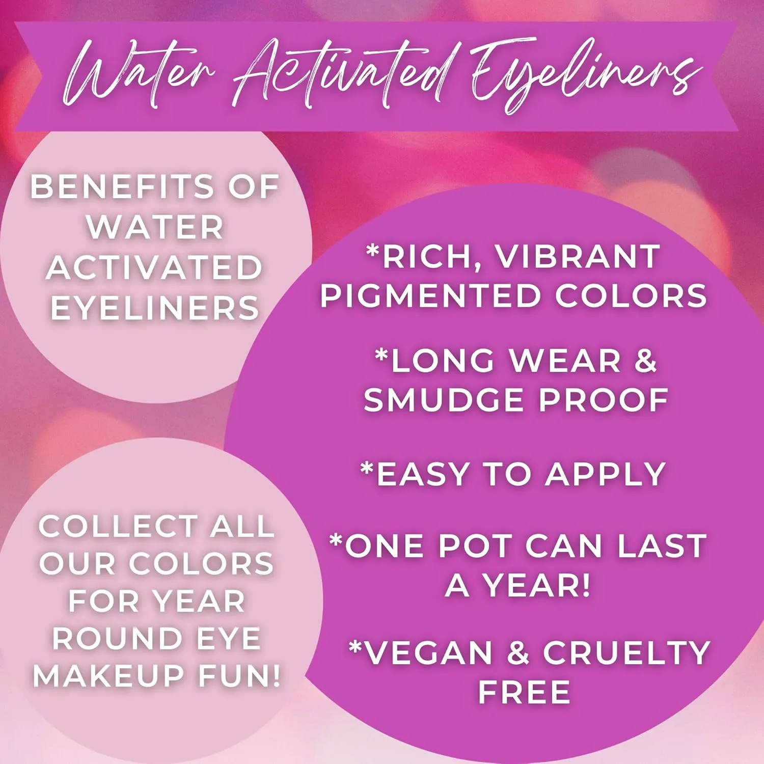 Cake Eyeliner with Applicator Brush - Water Activated Dry Pressed Eyeliner - Long-Lasting, Vibrant Color, Smudge Resistant - Vegan Cruelty Free Paraben Free (Matte Black)