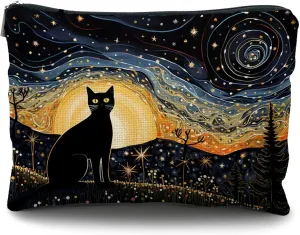 cat lover gifts for women,Cat makeup bag,cat gifts,Cat cosmetic bag,cat gifts for cat lovers,cat gifts for women,cat mom gifts,cat gifts for women girls (star cat)