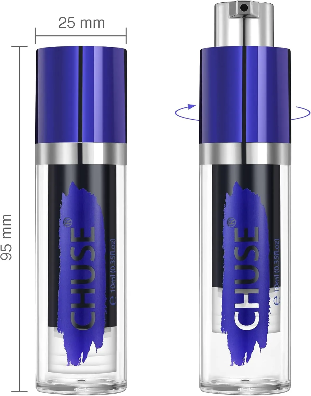 CHUSE PMU Eyebrow Eyeliner Pigments 0.35oz/10ml (L101 Black)
