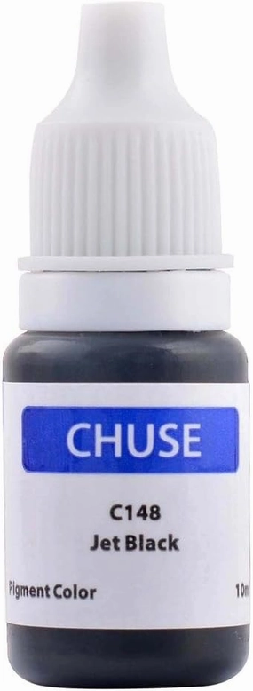 CHUSE Microblading Ink Permanent Makeup Pigment 0.35oz/10ml Eyebrow Ink Microblading Pigment for Eyebrow Eyeliner (C148 Jet Black)