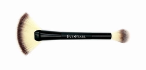 EVE PEARL Dual Brush Crease Blender Fan Highlighter Blush Contour Hypoallergenic Synthetic Easy Control And Blend Makeup Brushes (204 Fan Highlighter)