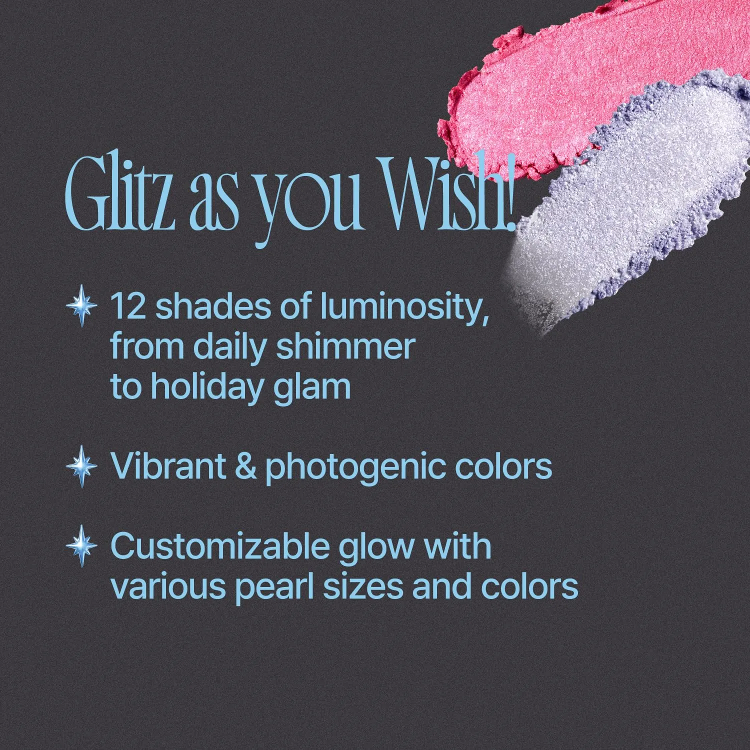 Glitz Stone Highlighter | 12 Vibrant, Photogenic Shades, Long-lasting Glow, Daily Shimmer to Bold Glitter, Inspired by Birthstones – Love Quartz | 4.6g
