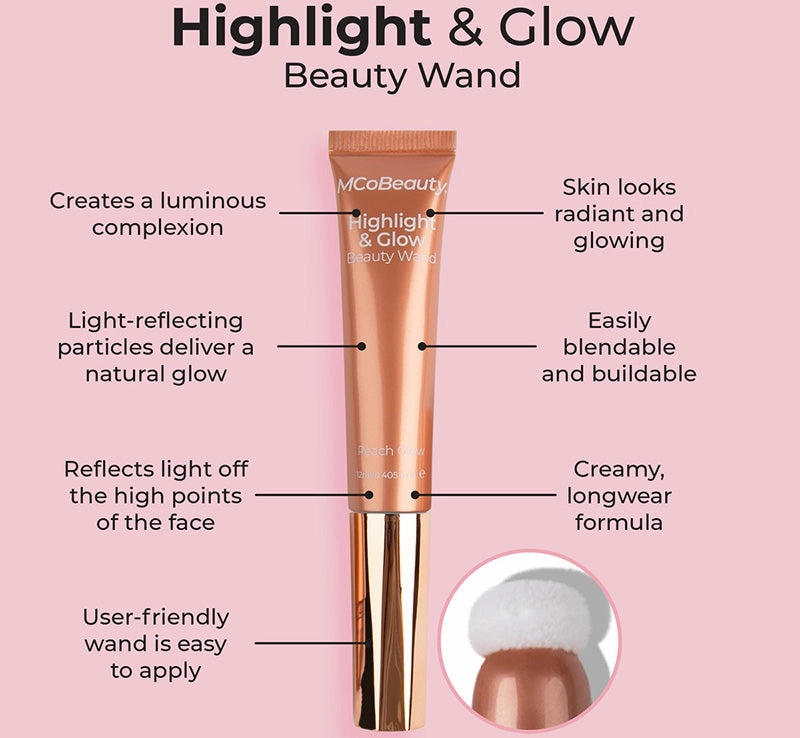 HIGHLIGHT & GLOW BEAUTY WAND - PEACH GLOW