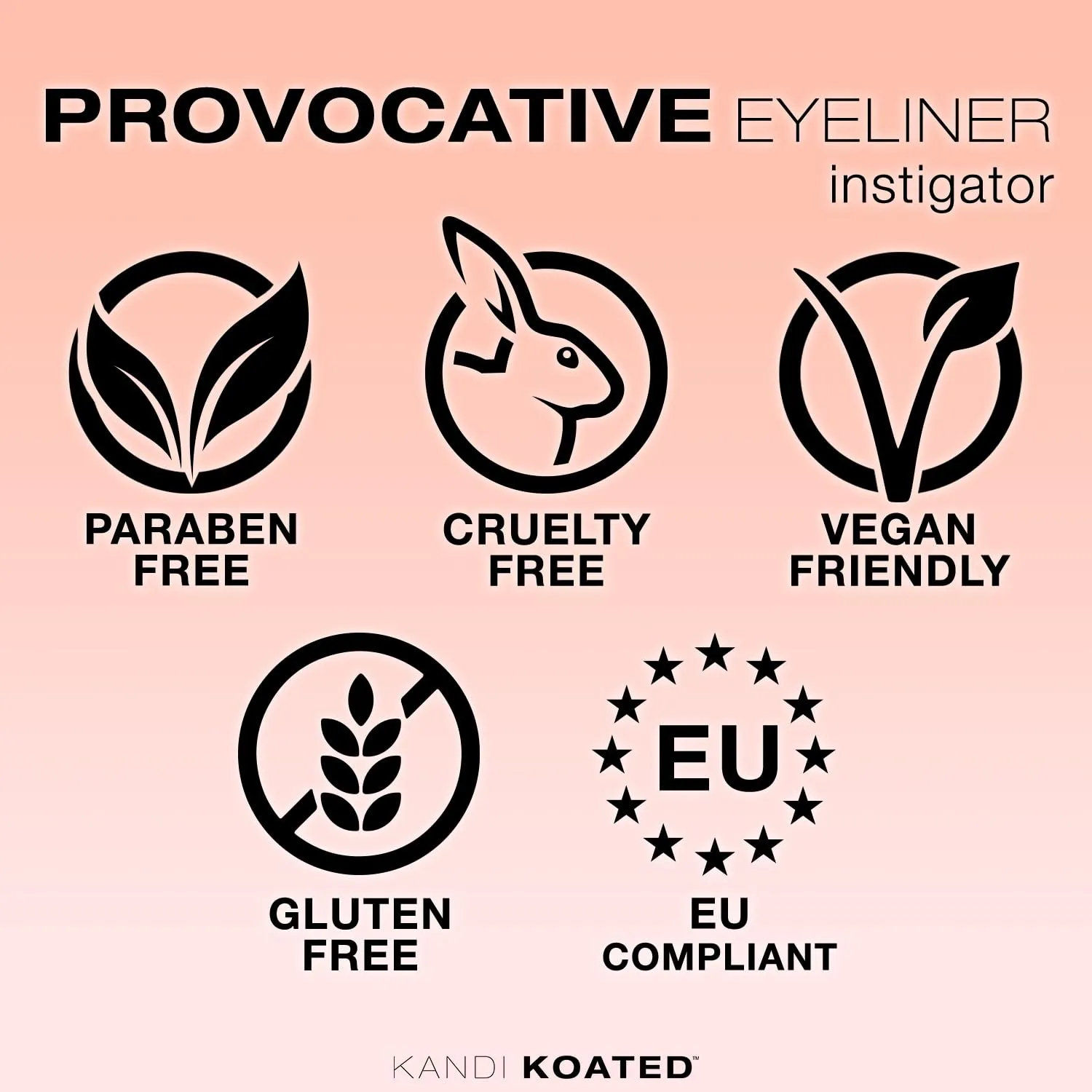 Kandi Koated Provocative [Instigator] Liquid Eyeliner | Bold Colors Liquid Liner, Paraben-Free, Cruelty-Free, Long-lasting | Beauty & Makeup
