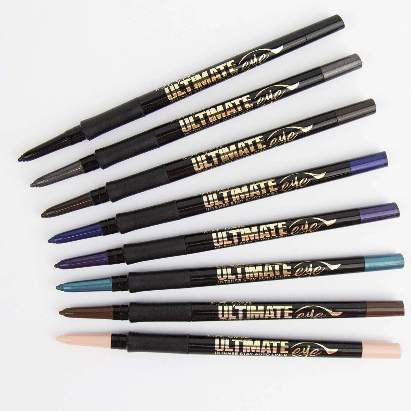 L.A. Girl Ultimate Intense Stay Auto Eyeliner, Ultimate Black, 0.01 oz. (Pack of 3)