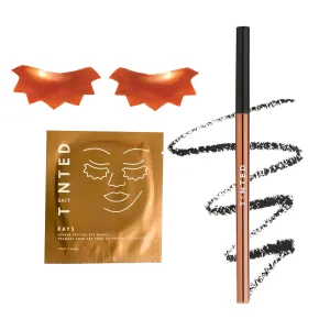 Live Tinted 1 Pair Rays Copper Peptide Eye Mask and Full-sized Hueliner Multipurpose Longwear Eyeliner Pencil in Black 0.012oz
