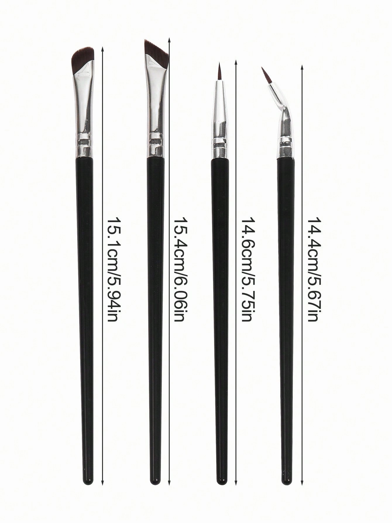MAANGE 4pcs Professional Eye Makeup Brush Set,Eye Shadow Brush,Eyebrow Brush,Eyeliner Brush,Makeup Tools With Soft Fiber For Easy Carrying,Brush For Travel