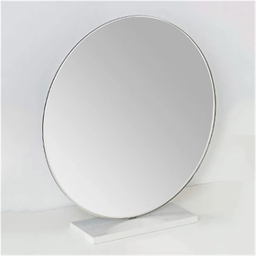 Makeup Mirror Makeup Mirror Desktop Beauty Makeup Simple Dresser Mirror Large Desktop Mirror Modern High-Definition Mirror Dormitory Bedroom Tabletop Vanity Mirror(White,Small)