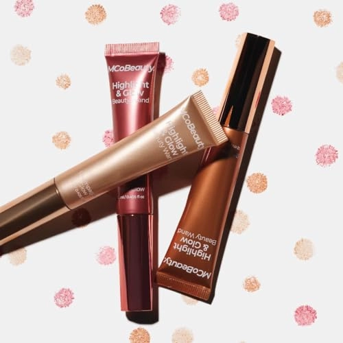 MCoBeauty Highlight & Glow Beauty Wand, Pink Glow, Luminous Highlight for Radiance Skin, Vegan, Cruelty Free Cosmetics