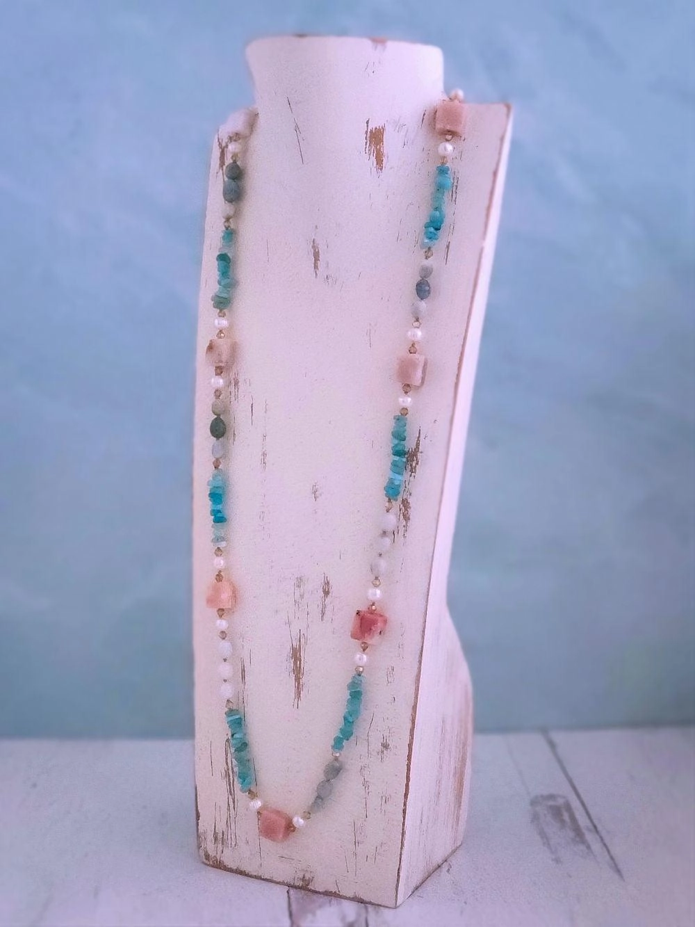 Mixed Gemstone Necklace - Long