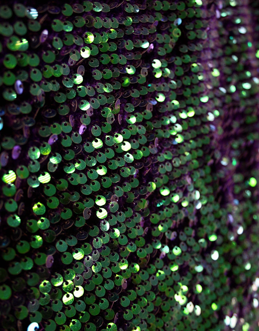 MOTEL DELUXE Gabby Sequin Dress in Iridescent Purple