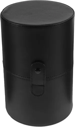 Portable Makeup Brush Holder Travel Brushes Case Makeup Bag Cosmetic Pouch Makeup Brush Storage Bucket with Lid for Women Travel Essentials, Black.