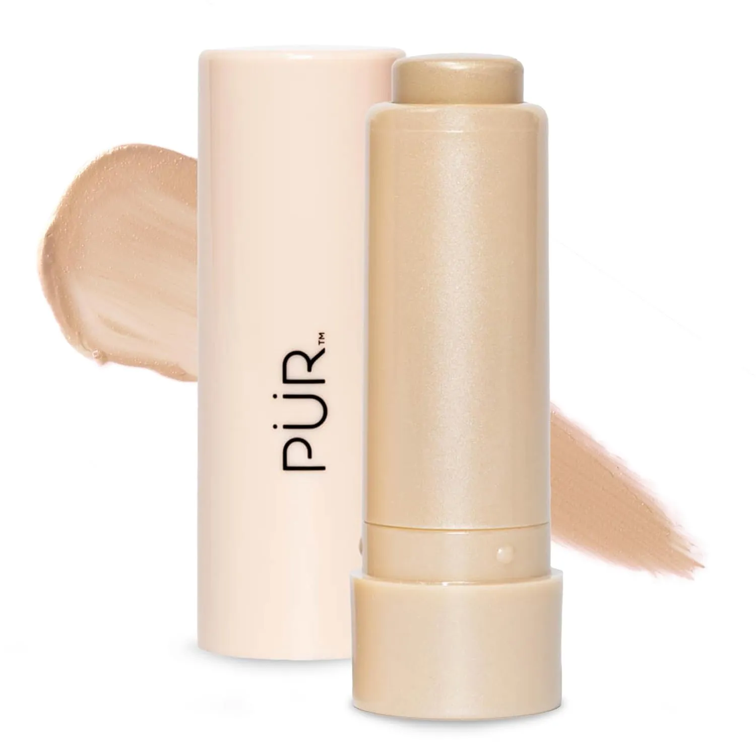 PÜR Silky Tint Creamy Multitasking Highlighter Stick with Peptides, You Go Pearl - Highlighting Stick with Natural, Healthy-Looking Glow & Ultra-Creamy Finish - Professional Makeup