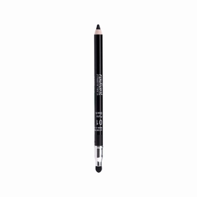 Radiant Professional Softline Waterproof Eye Pencil, Ultra Soft Eyeliner with Smudger for the Perfect Smokey Eye, Long Lasting Pencil Liner with Vitamin E & Jojoba Oil, Pure Black (01)