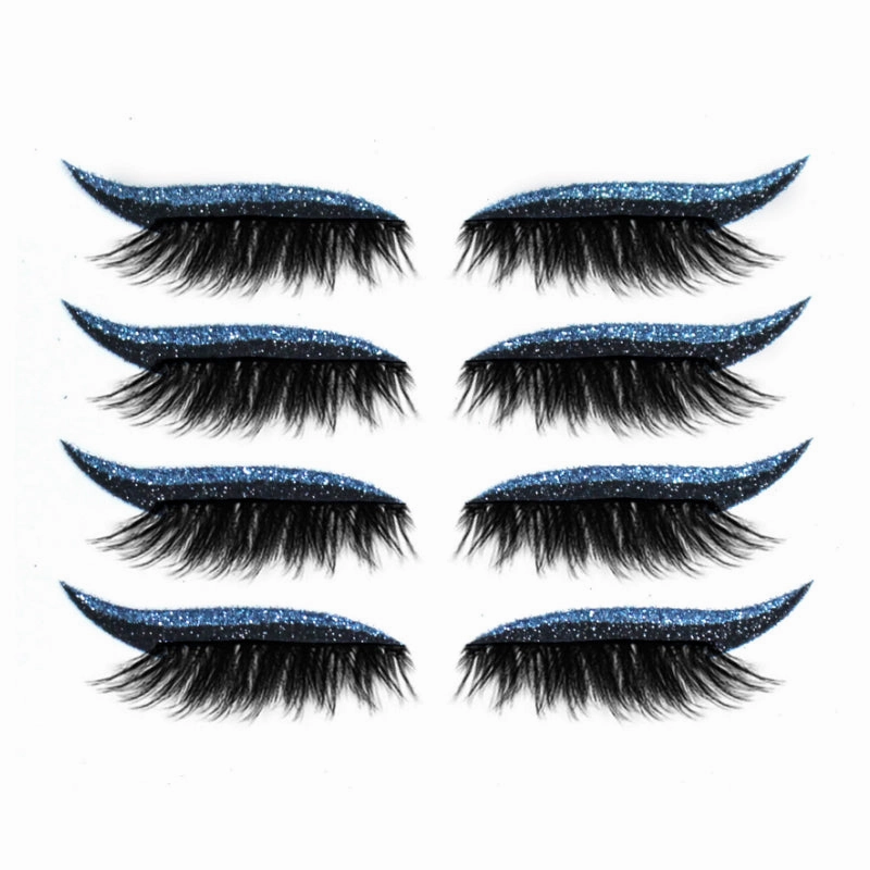 Reusable Eyeliner And Eyelash Stickers (4 Pairs)