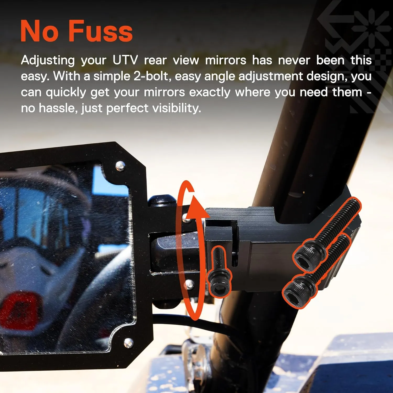 TRUE MODS UTV Side Rear View Mirrors Kit with [Sequential Amber Turn Signals Running Light] [Pro-Fit Profile Bar Roll Cage] for Polaris General Ranger Can-Am Commander Defender Maverick X3