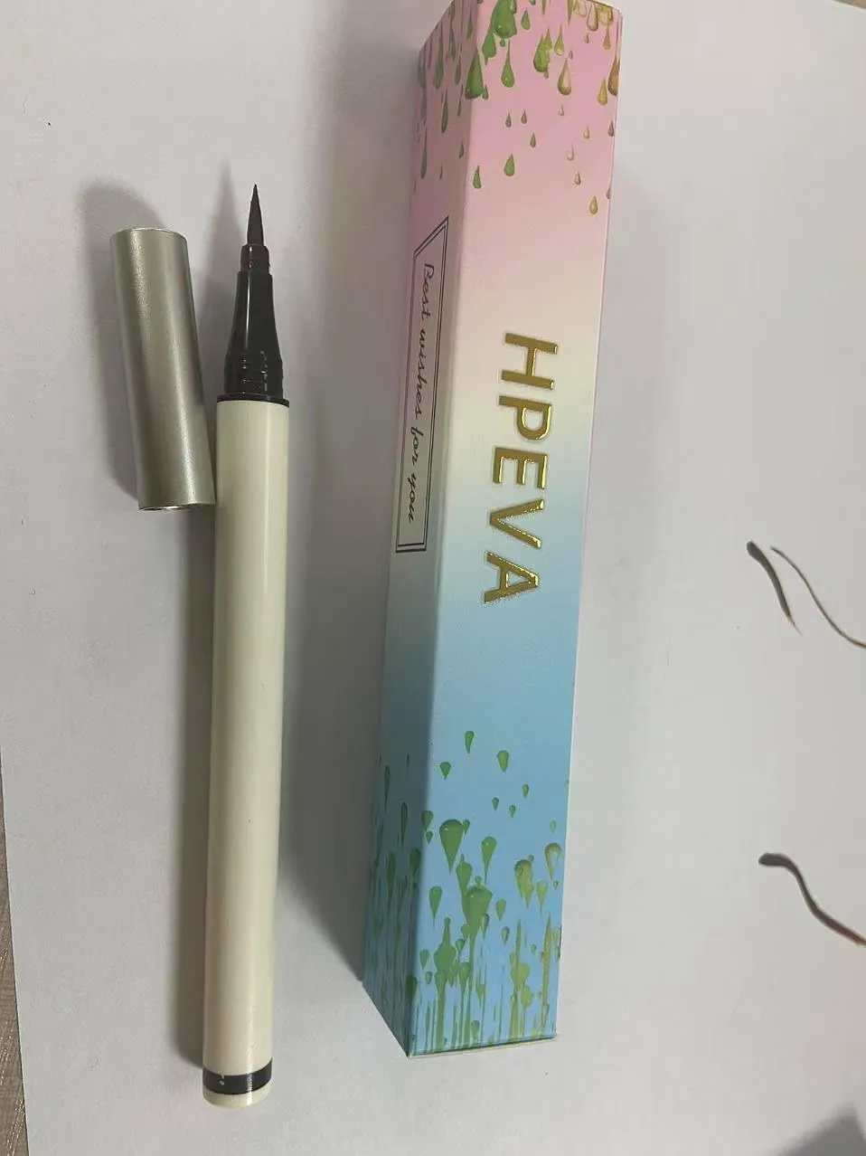 Waterproof Black Liquid Eyeliner Pen,Black Eye Liner Liquid Pen 24 Hour,Smudge Proof Quick Drying Long Lasting Eyeliner for Hypoallergenic Sensitive Eyes