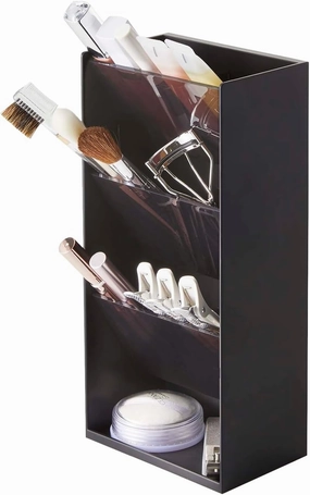 Yamazaki Home Tower Jewelry & Makeup Organizer, Standup Cosmetic Storage Box, Display Case - Angled - Abs Plastic